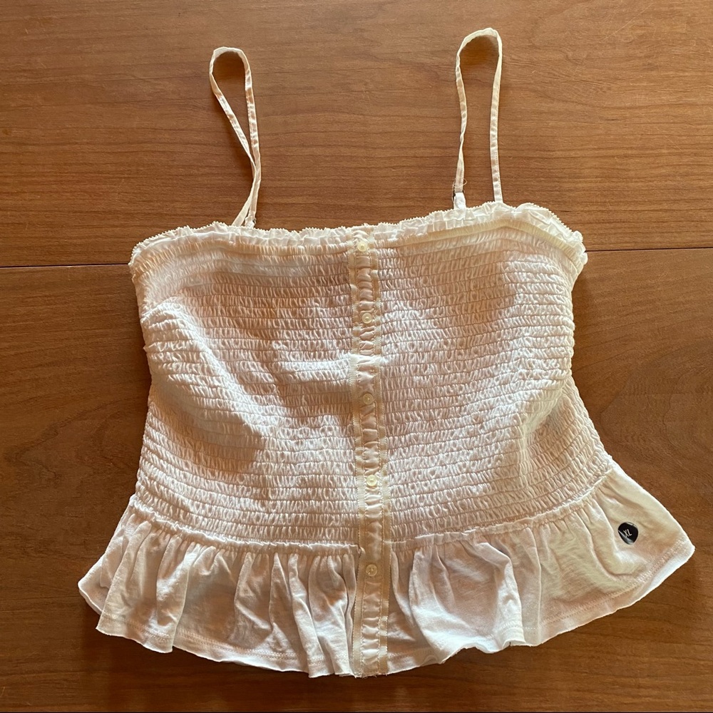 A & F white tube top